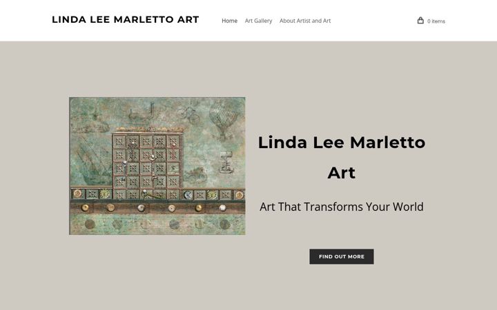 Screenshot of lindaleemarletto.com