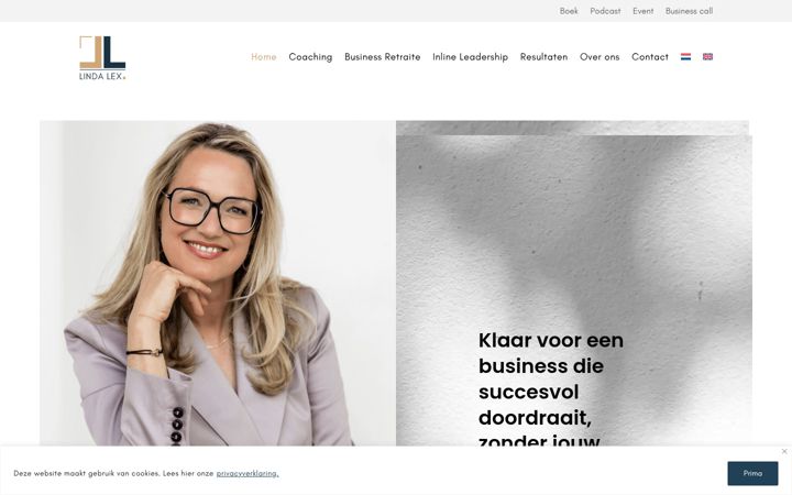 Screenshot of lindalex.nl