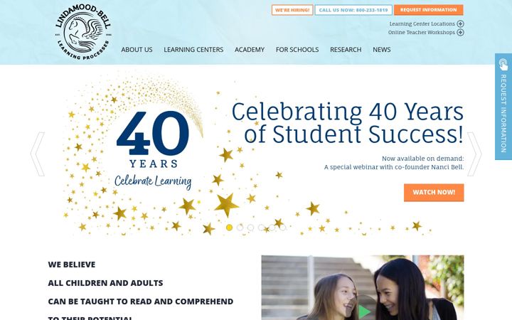 Screenshot of lindamoodbell.com