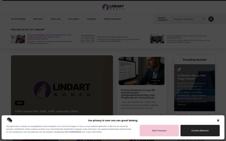 Screenshot of lindart.be