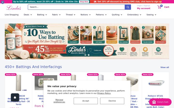 Screenshot of lindas.com