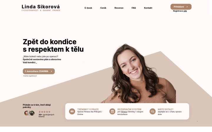 Screenshot of lindasikorova.com
