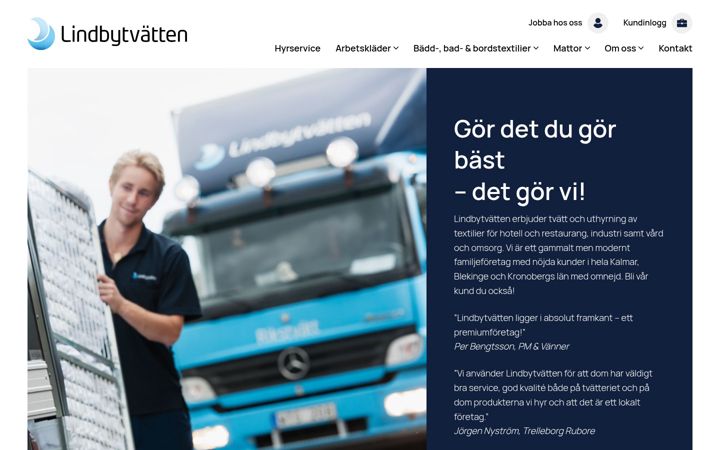 Zrzut ekranu lindbytvatten.se