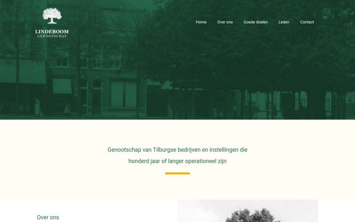 Screenshot of lindeboomgenootschap.nl