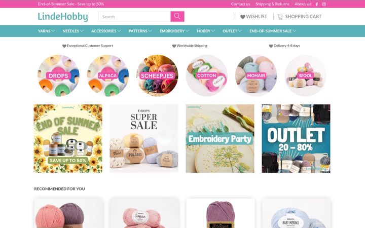Screenshot of lindehobby.com
