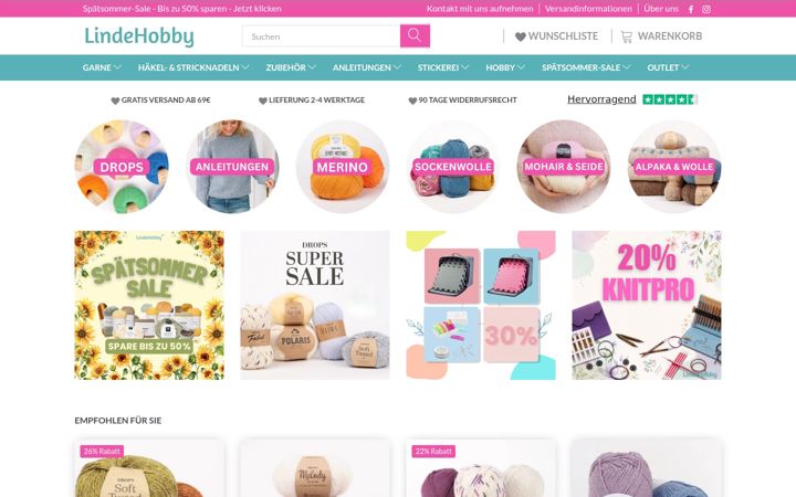 Screenshot of lindehobby.de
