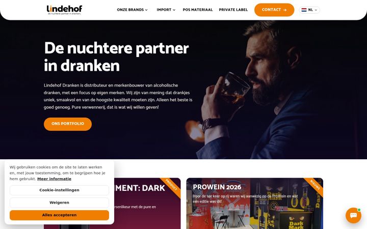 Screenshot of lindehofdranken.com