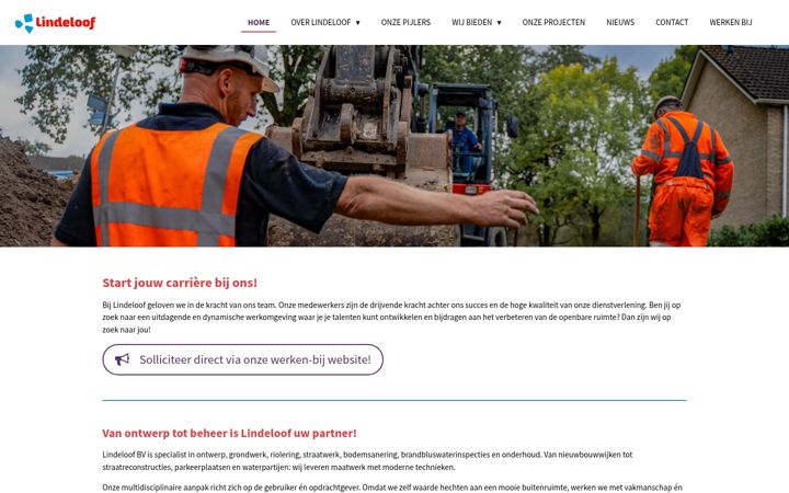 Screenshot of lindeloof.nl