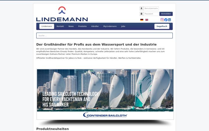 Screenshot of lindemann-kg.de