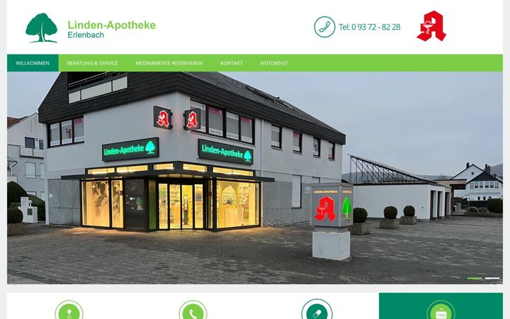 Screenshot of lindenapotheke-erlenbach.de