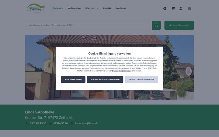 Screenshot of lindenapozeil.de