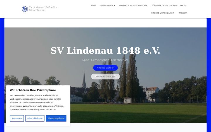 Screenshot of lindenau1848.de