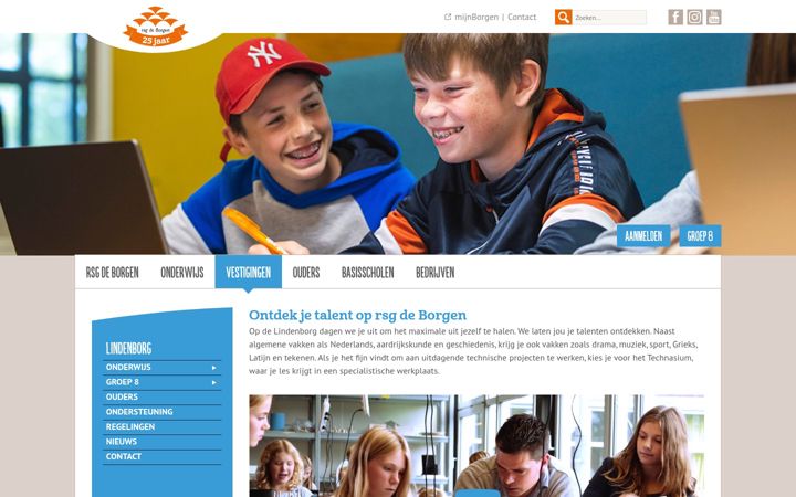 Screenshot of lindenborg.nl