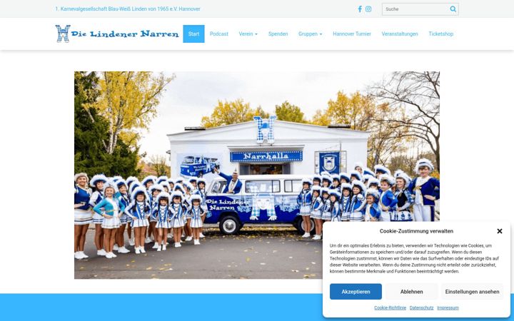 Screenshot of lindener-narren.de