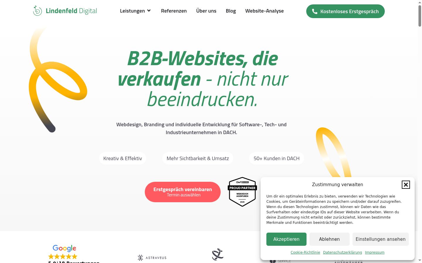 Screenshot tal-banner tal-kunsens muri qabel kwalunkwe interazzjoni