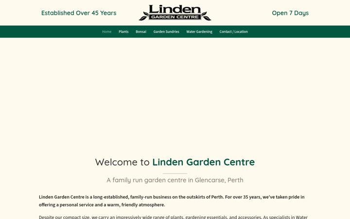Screenshot of lindengardencentre.com