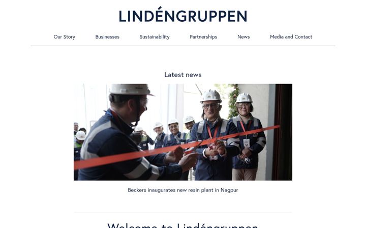 Screenshot of lindengruppen.com
