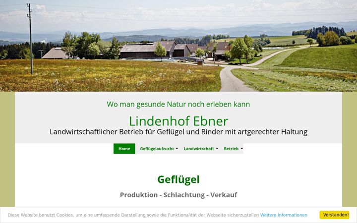 Screenshot of lindenhof-ebner.de