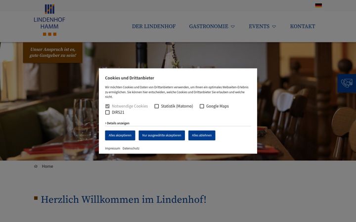 Screenshot of lindenhof-hamm.de