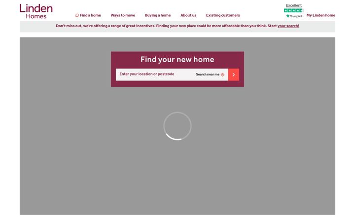 Screenshot of lindenhomes.co.uk
