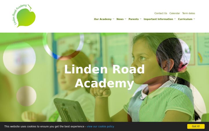 Screenshot of lindenroadacademy.co.uk