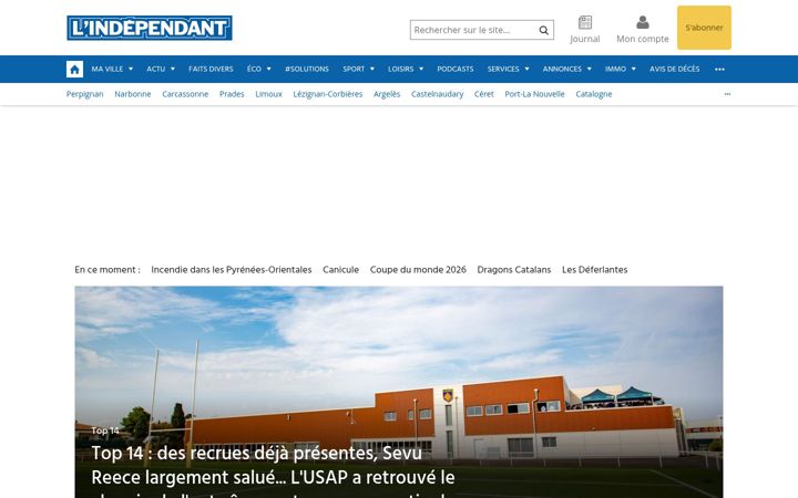 Screenshot of lindependant.fr