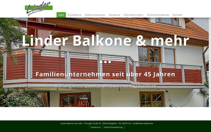 Screenshot of linder-balkone.de