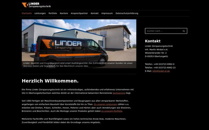 Screenshot of linder-zt.de