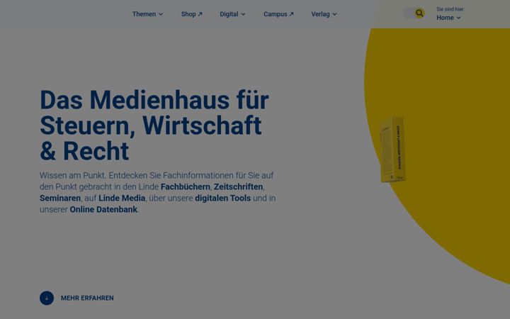Screenshot of lindeverlag.at