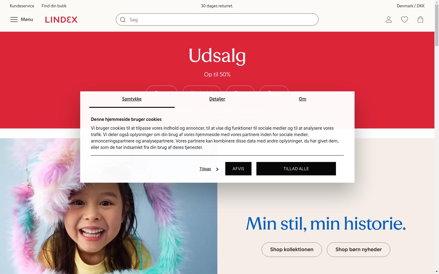 Screenshot of lindex.com