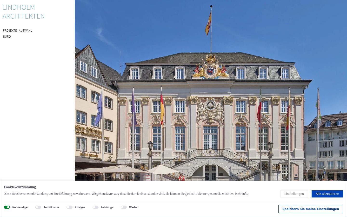 Screenshot des Einwilligungsbanners vor jeglicher Interaktion