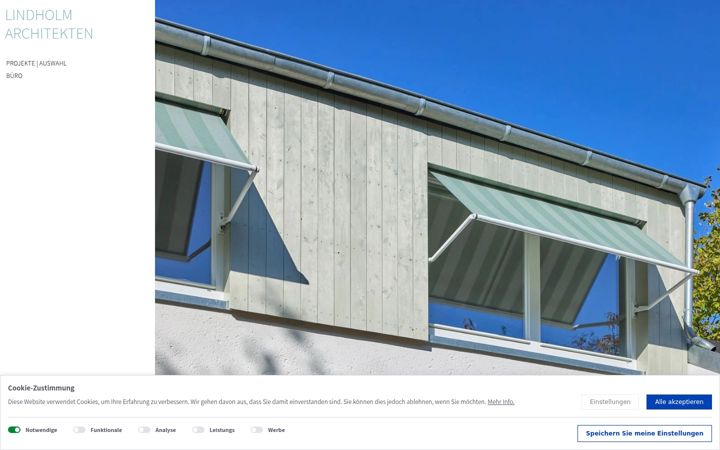 Screenshot of lindholm-architekten.de