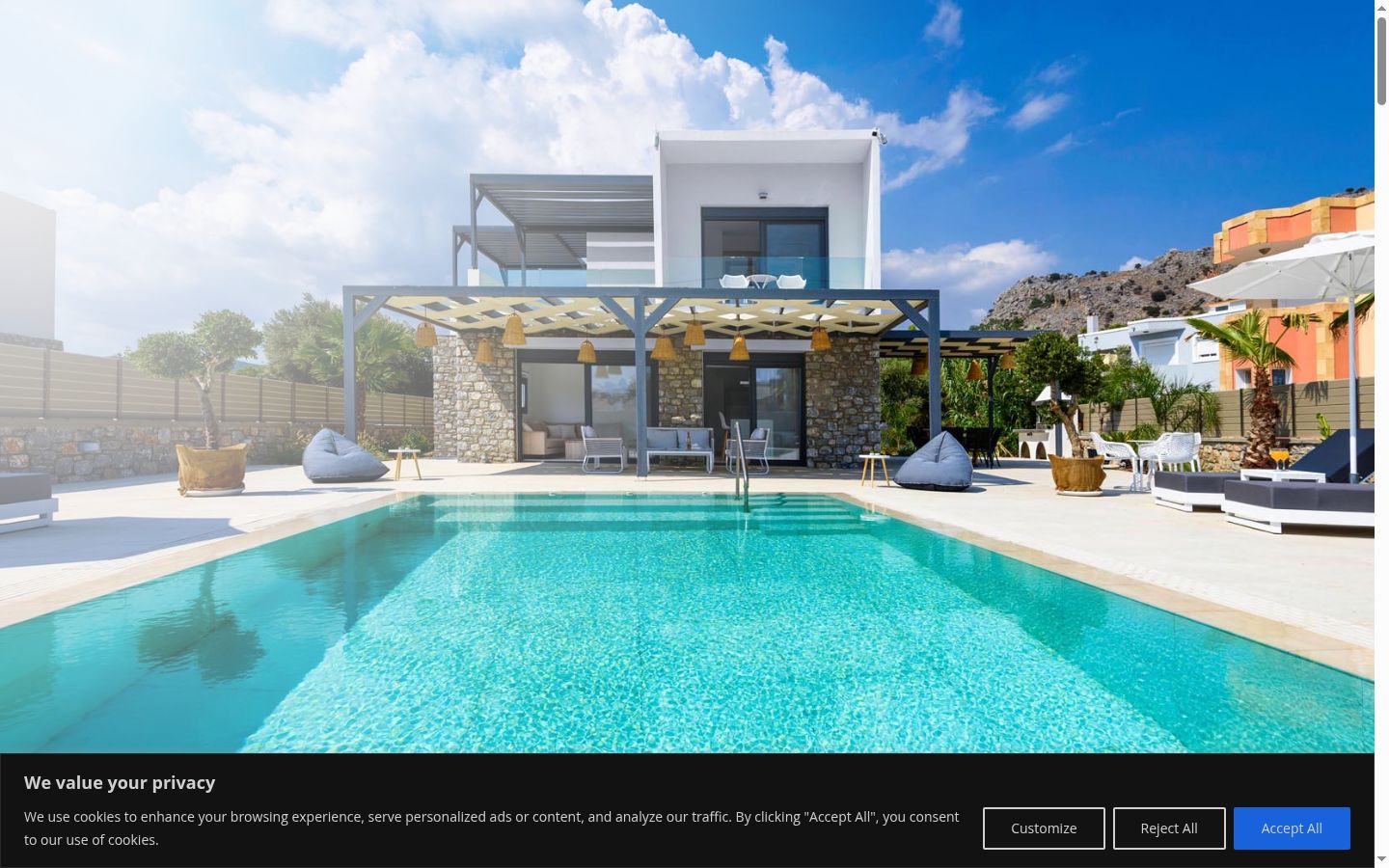 Screenshot του banner συγκατάθεσης που εμφανίστηκε πριν από οποιαδήποτε αλληλεπίδραση