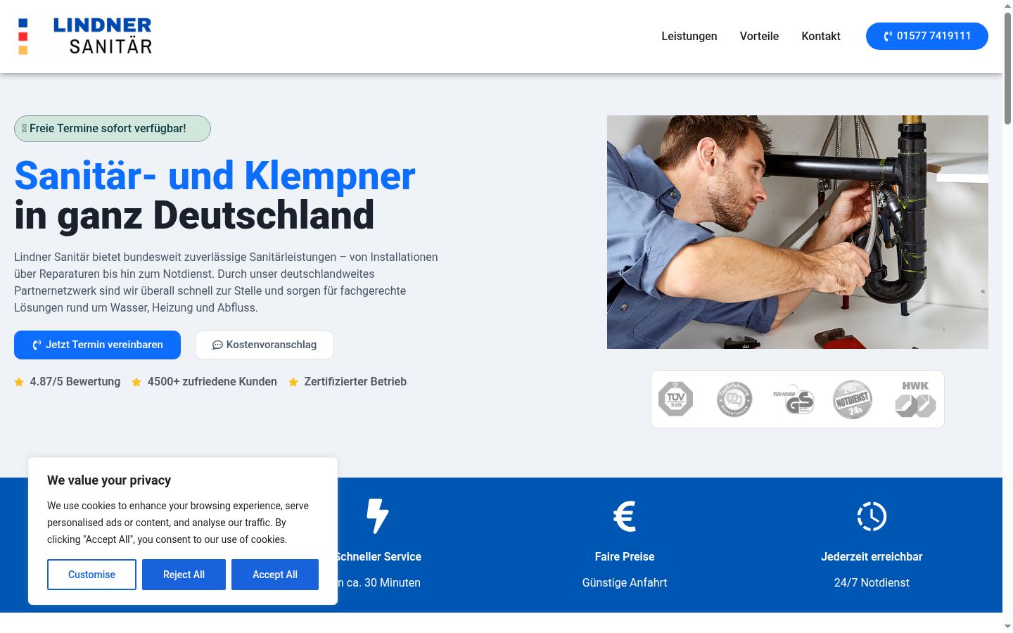 Sutikimo reklamjuostės, rodytos prieš bet kokią sąveiką, ekrano kopija
