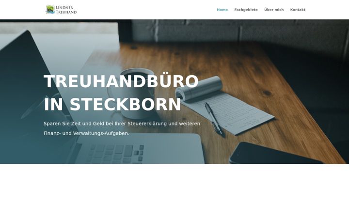 Zrzut ekranu lindner-treuhand.ch