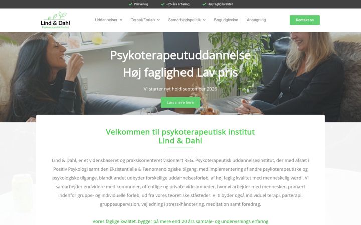 Skærmbillede af lindogdahl.dk