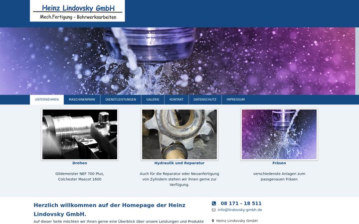 Screenshot of lindovsky-gmbh.de