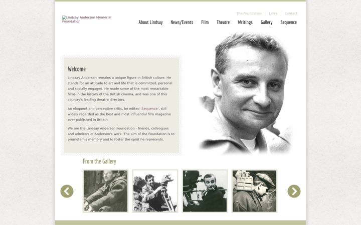 Screenshot of lindsayanderson.stir.ac.uk