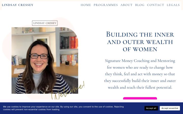 Screenshot of lindsaycressey.com