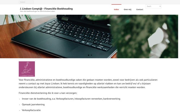 Screenshot of lindsen-financieleboekhouding.nl