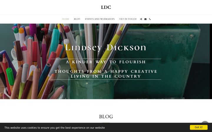 Screenshot of lindseydicksoncreative.co.uk