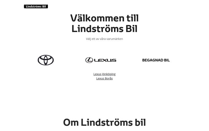 Screenshot of lindstromsbil.se
