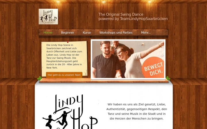 Screenshot of lindyhopsaarbruecken.de