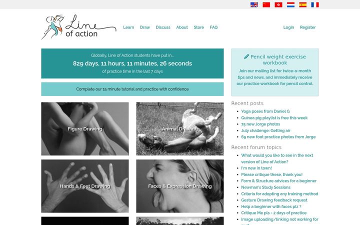 Screenshot of line-of-action.com