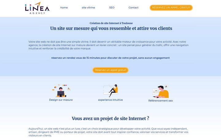 Screenshot of linea-agency.com