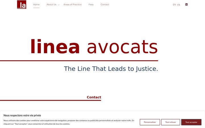 Screenshot of linea-avocats.ch