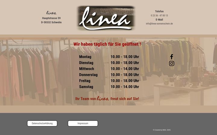 Screenshot of linea-sonnenschein.de