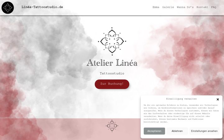 Screenshot of linea-tattoostudio.de