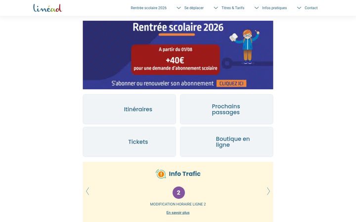 Screenshot of linead.fr