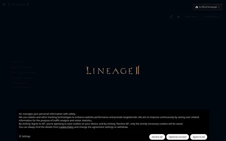 Screenshot di lineage2.com